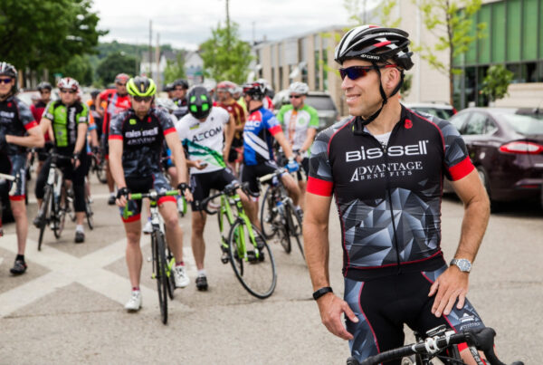 Cyclists at the Boundless Gran Fondo in Grand Rapids, Michigan